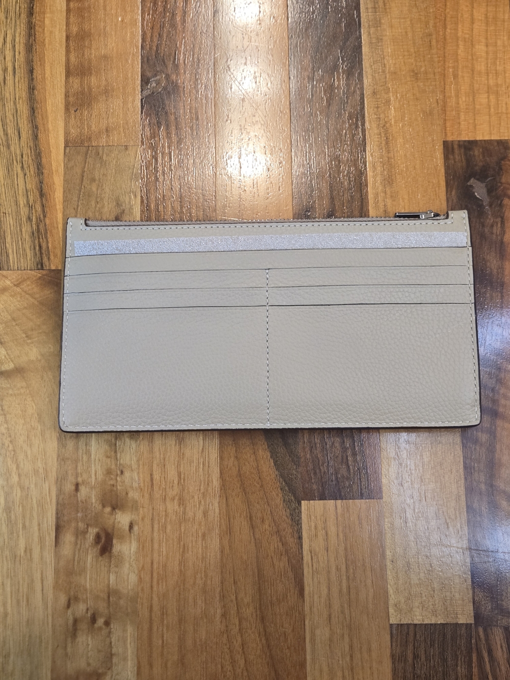 Coach C1742 Zip Phone Wallet in Pebble Leather – Stone / Taupe - Picture 2 of 12
